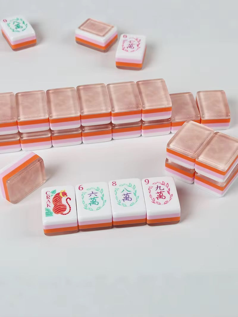 Rose Quartz Mahjong Tiles
