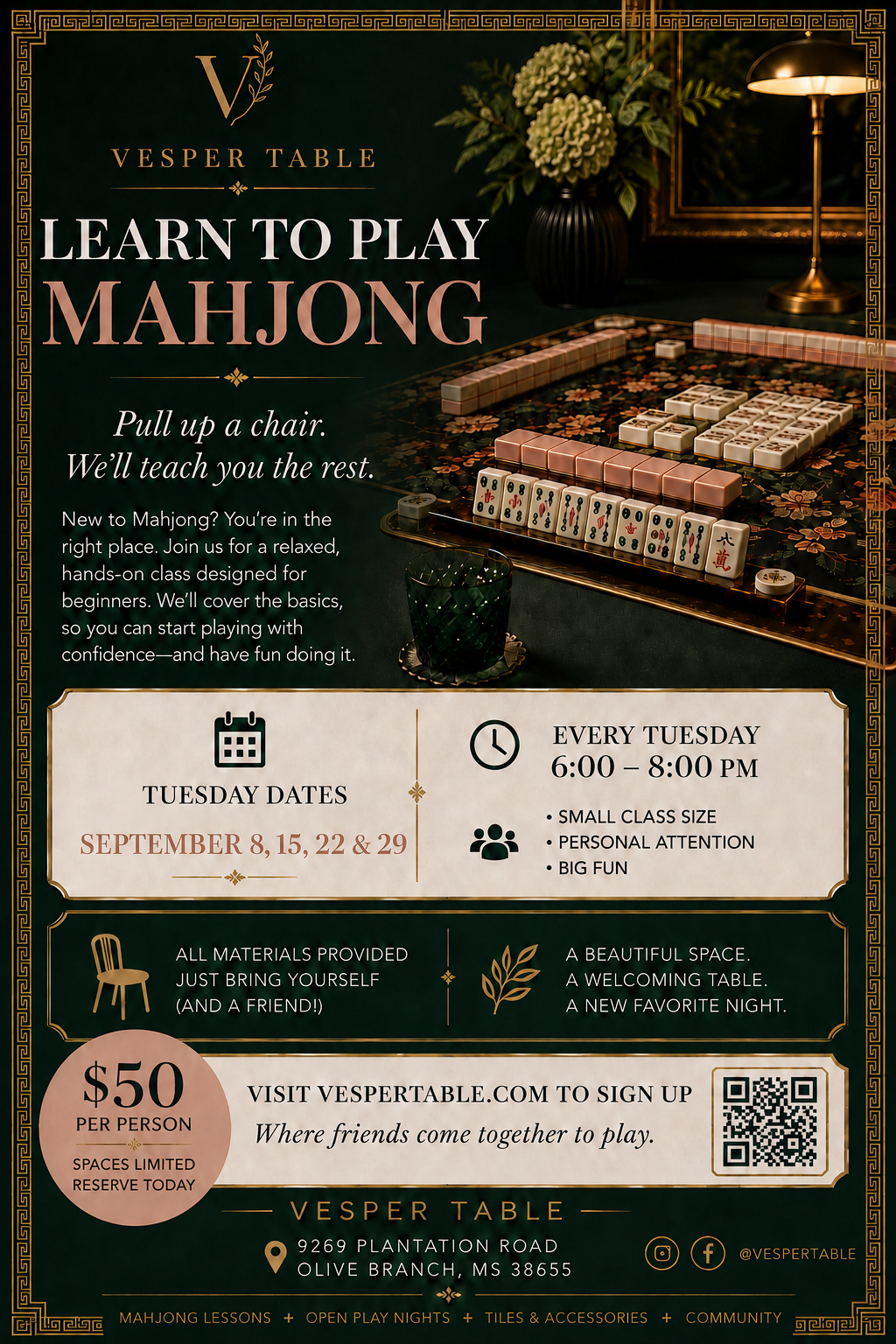 Mahjong Beginner Lesson - 9/29/2026