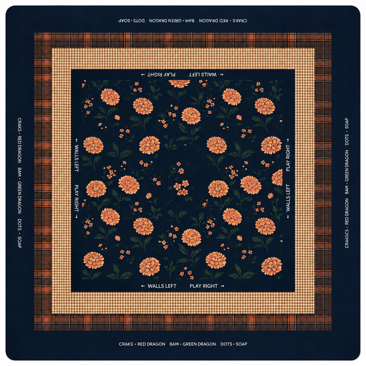 Midnight Marigold Mahjong Mat