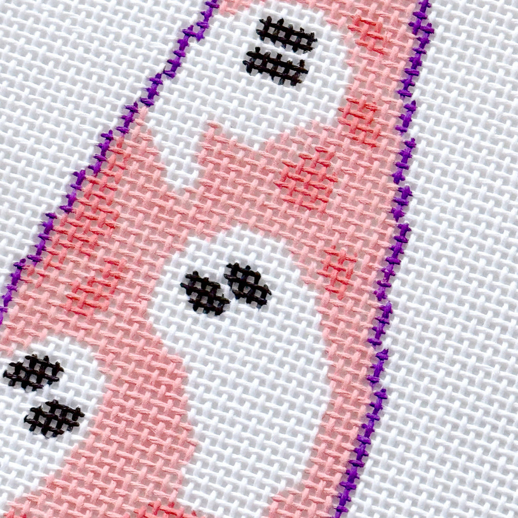 Halloween Needlepoint Canvas 18 Mesh 5” Design, Ghost Lava Lamp Needlepoint Canvas